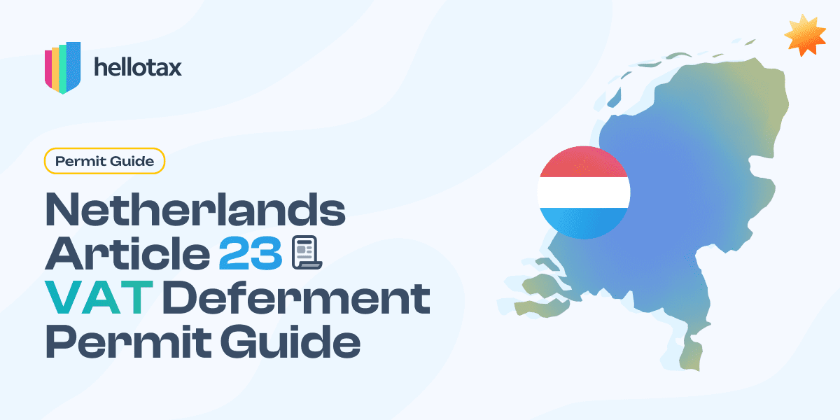 Netherlands Article 23 VAT